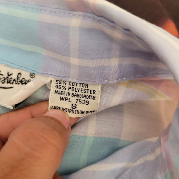 DVF Vintage Plaid Blouse Size Small - Picture 3 of 5